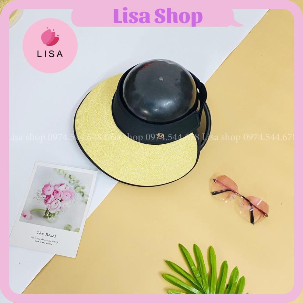 [HÀNG LOẠI 1] Mũ cói vành rộng, nón cói đi biển chữ M hở đỉnh đầu che nắng tạo dáng cực đẹp cho nữ,M17