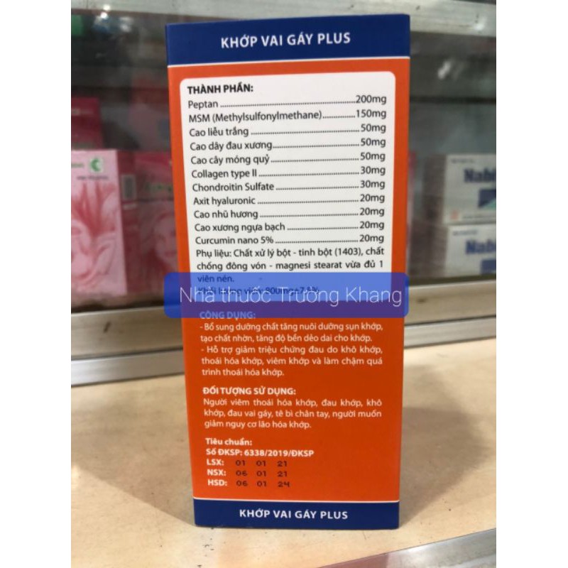 KHỚP VAI GÁY PLUS, hộp 30 viên