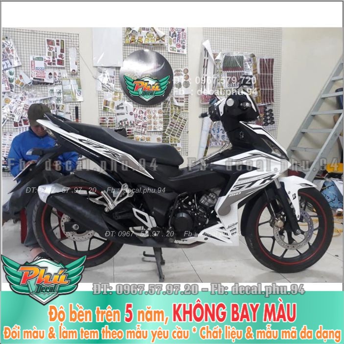 Tem rời Winner GTR Trắng đen (B) -1