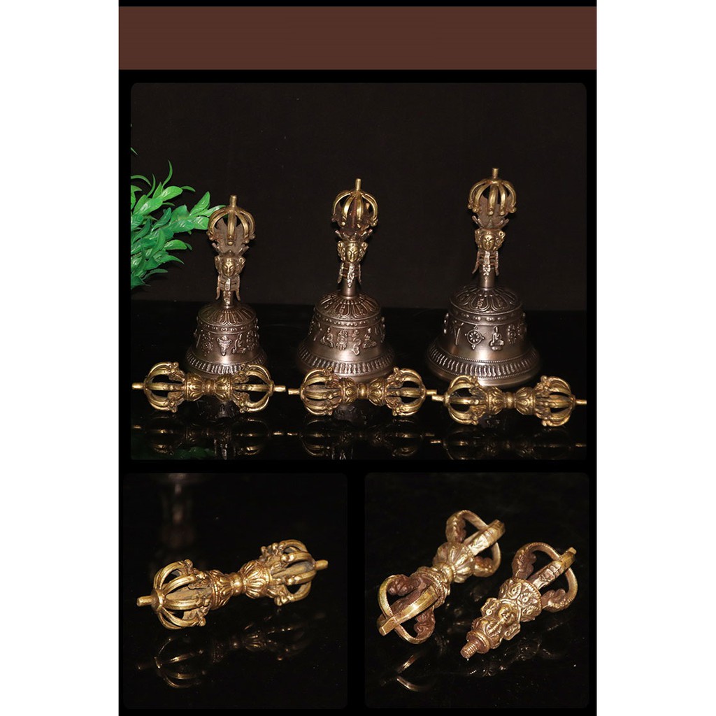 Chuông chày ngũ trí Như Lai - Pháp khí Mật Tông - Phật giáo Tây Tạng