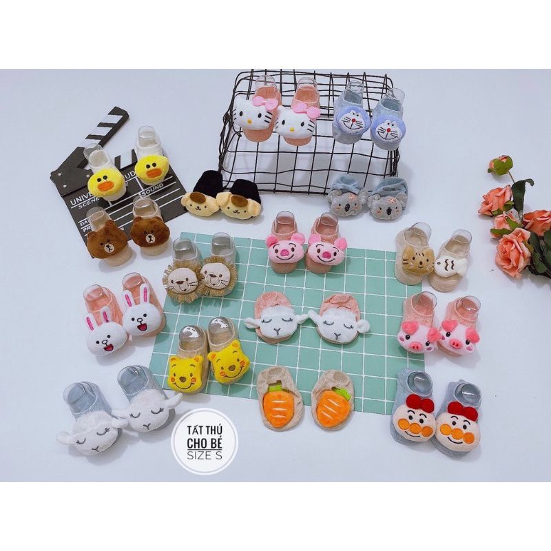 Tất/vớ hài chống trượt 3d hình thú cho bé _ 11kg