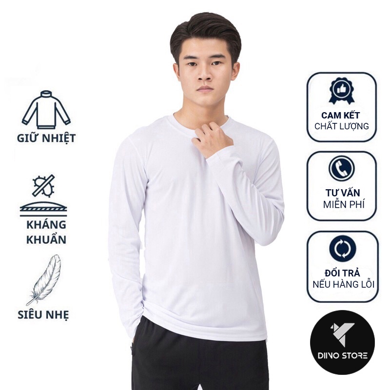 Áo thun giữ nhiệt nam dài tay thể thao co giãn 4 chiều nhiều màu thiết kế trẻ trung năng động
