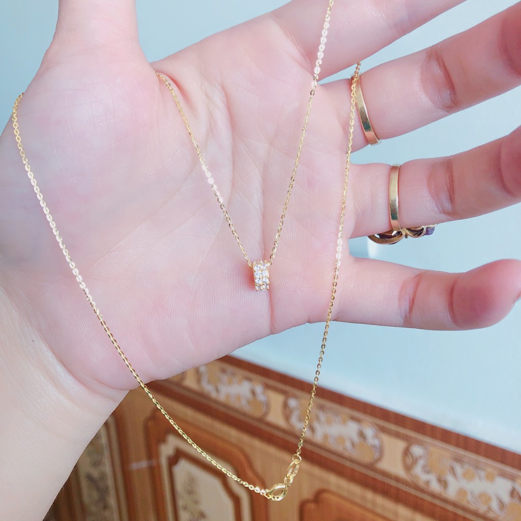Dây chuyền nữ , dây cầu đá cao cấp , có giấy bảo đame của tiệm