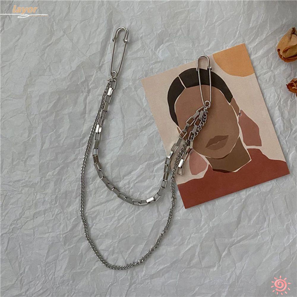 LAY Collar Clip Chain Fashion Chest Chain Shirt Suit Collar Pins