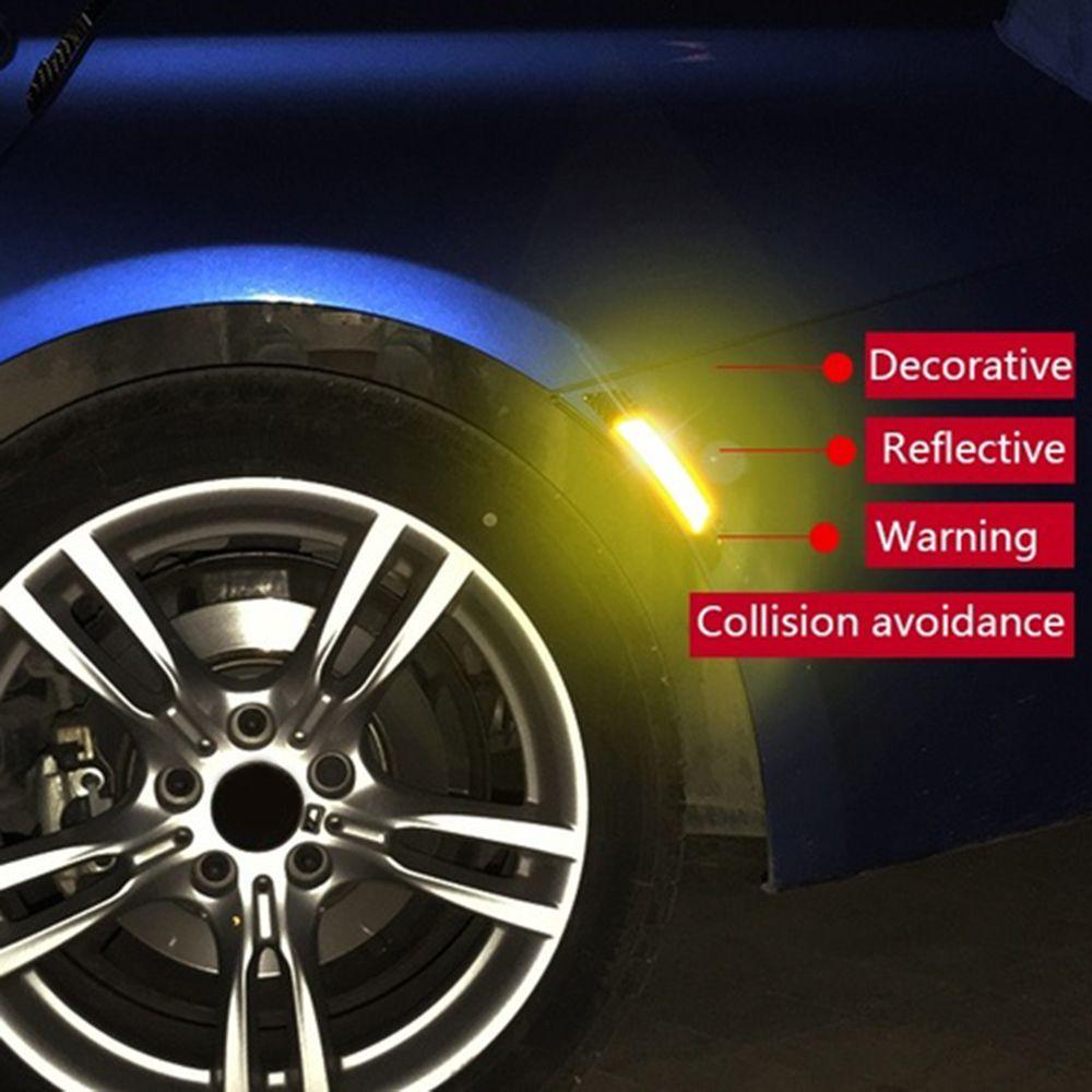 SHOUKEY Bộ 2 Miếng Dán Phản Quang Bằng Sợi Carbon Chống Va Chạm Cho Xe Hơi