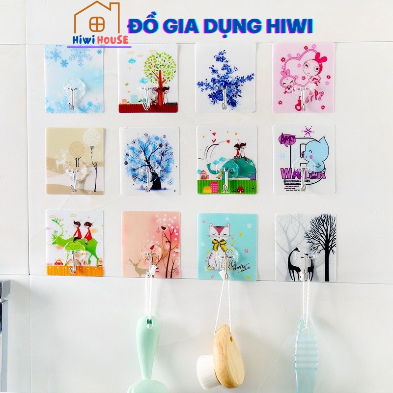 Combo 10 Móc Dính Tường Siêu Chắc Họa Tiết 3d
