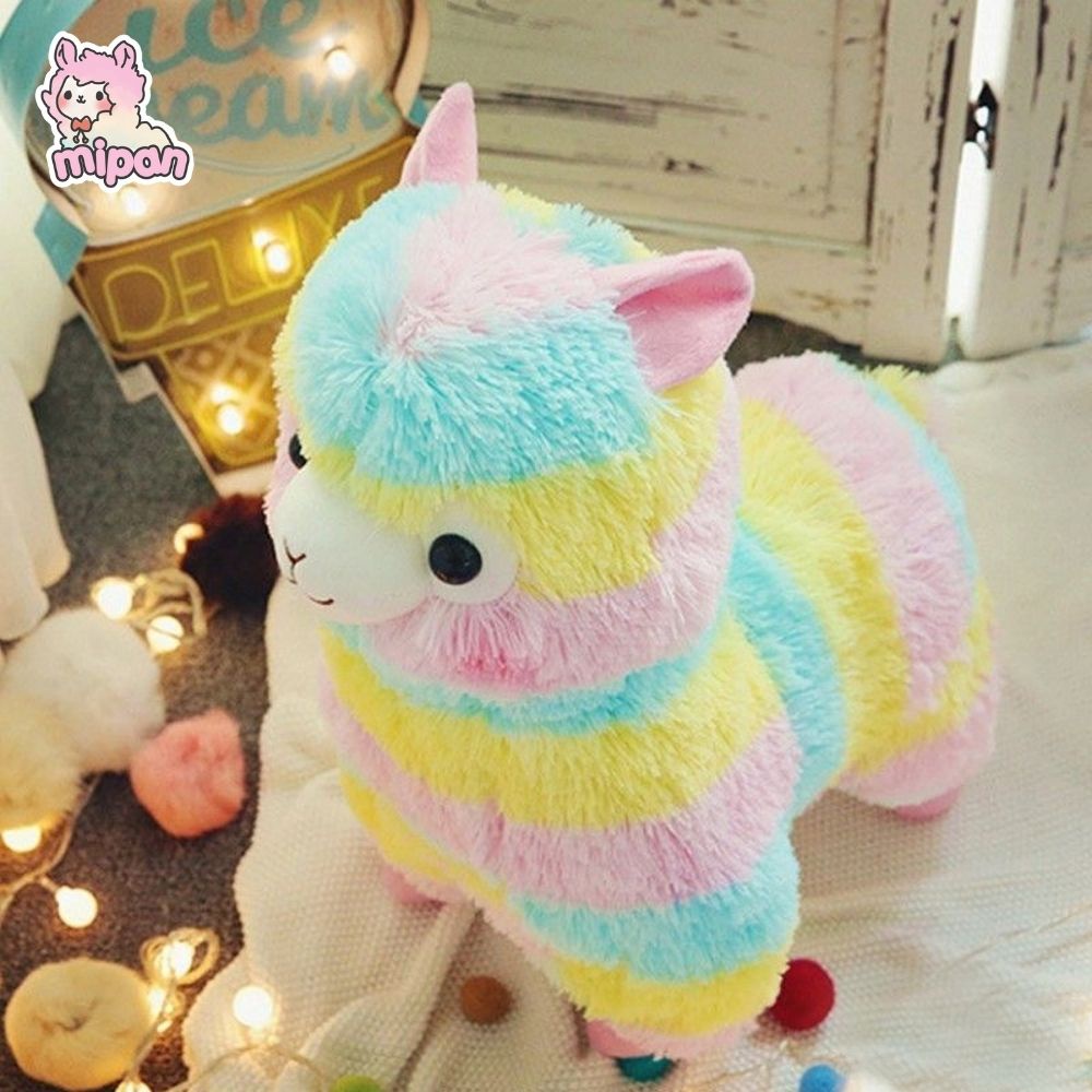 Gấu bông lạc đà alpaca thú bông, gấu bông alpaca cầu vồng/ thú bông cute - Mipan