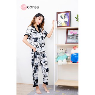 Bộ đồ ngủ lụa hàn Sắc Màu Yêu Thương [ Moonsa ]