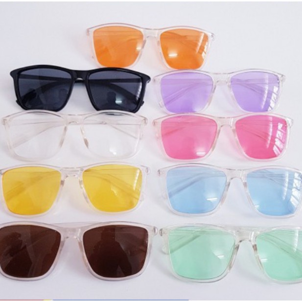 [Ảnh thật] Kính V Tây Gọng Trong Nhiều Màu - Kính Mát V Tây Thời Trang Cao Cấp | BigBuy360 - bigbuy360.vn