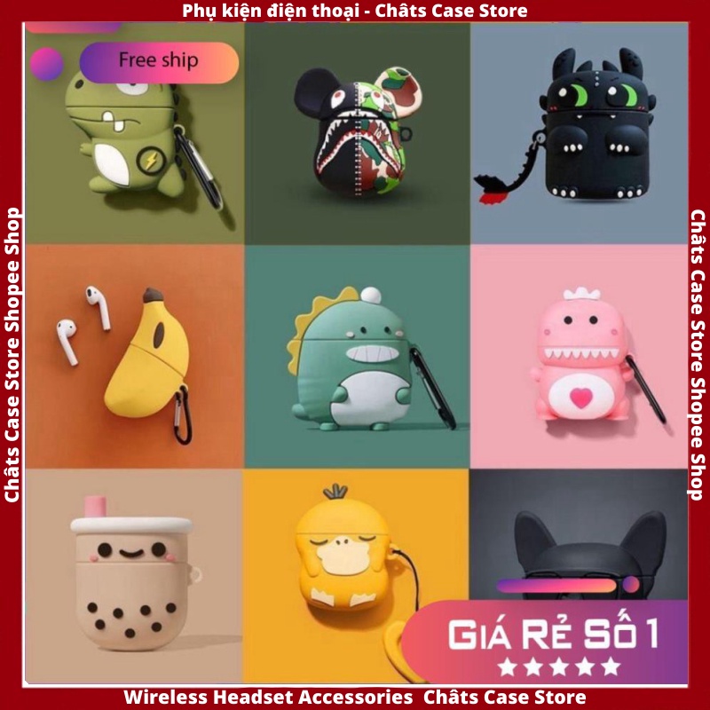 Case Ap 1/2 & Pro 🔥 Freeship 🔥 VỎ BỌC BẢO VỆ - Cho Tai Nghe Không Dây (Bluetooth)