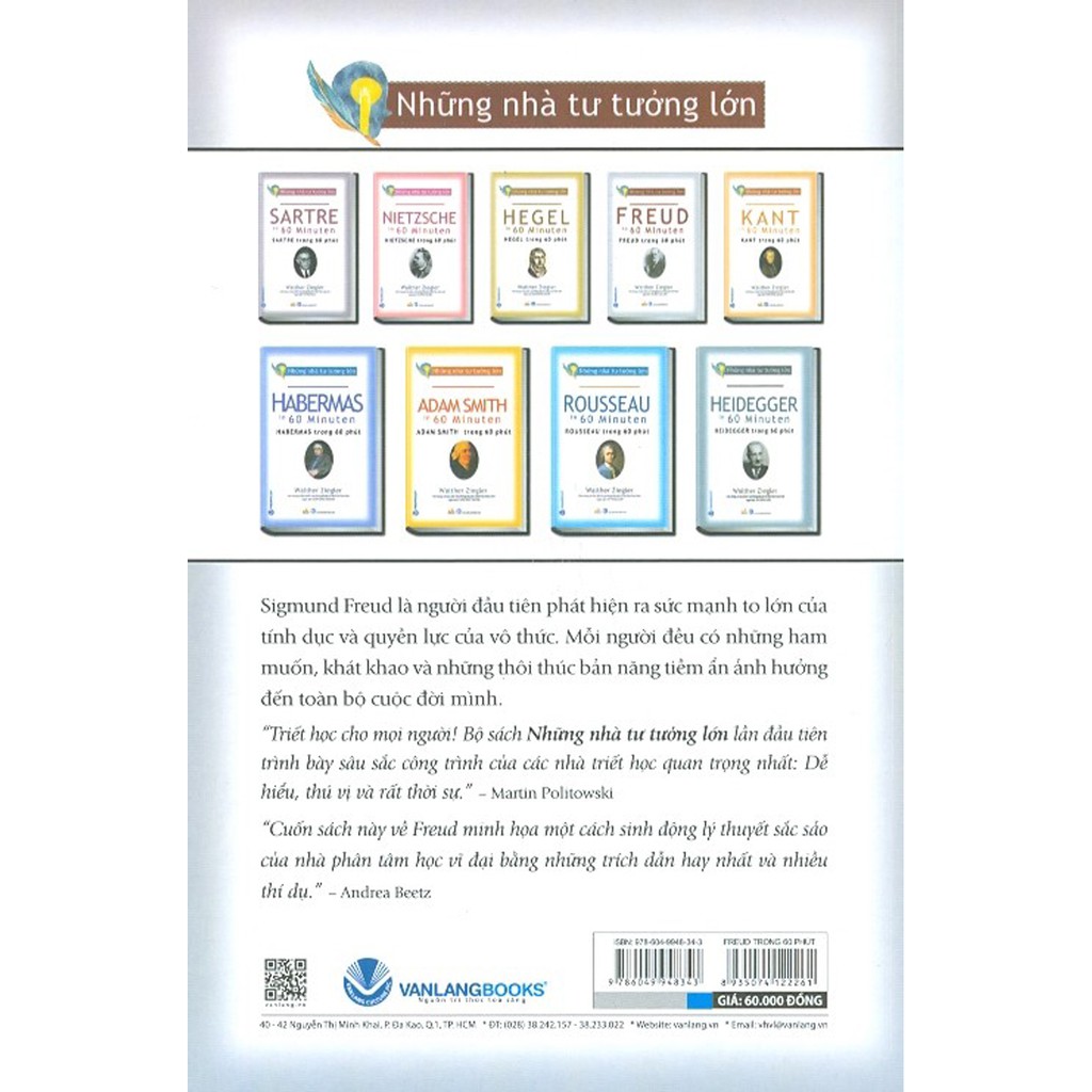 Sách - Những Nhà Tư Tưởng Lớn - Freud Trong 60 Phút