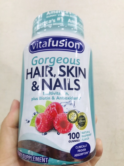 Kẹo dẻo Vitafusion Gorgeous Hair, Skin & Nails Multivitamin