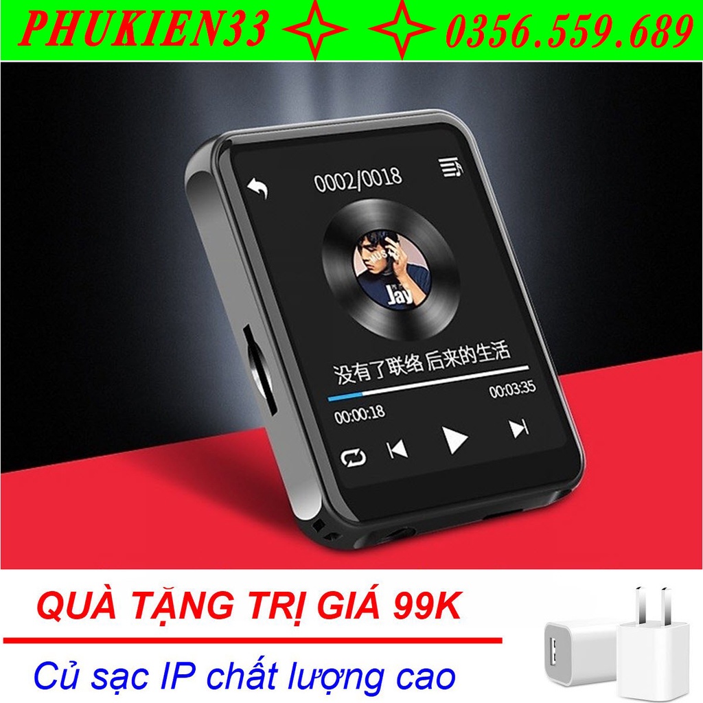 (Quà tặng 99k) Máy Nghe Nhạc MP3 Bluetooth Ruizu M9 Bộ Nhớ Trong 16GB Cao Cấp AZONE - Hàng Chính Hãng