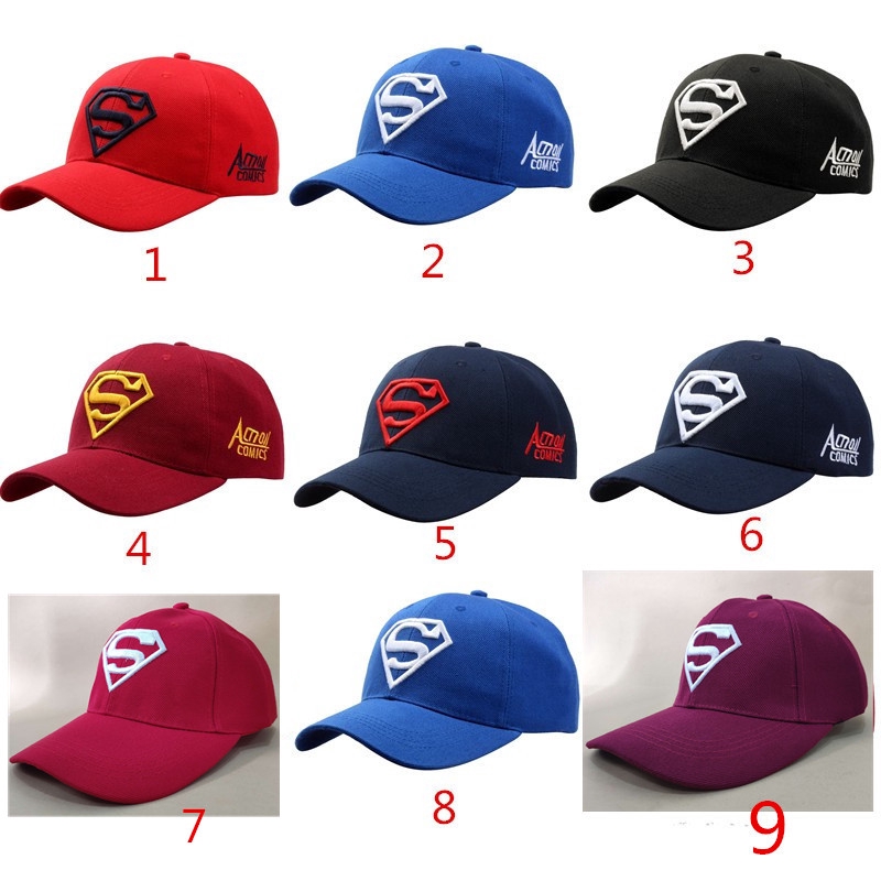 Men's Superman Baseball Cap Outdoor Sunscreen Cap Wild Leisure Visor Hat