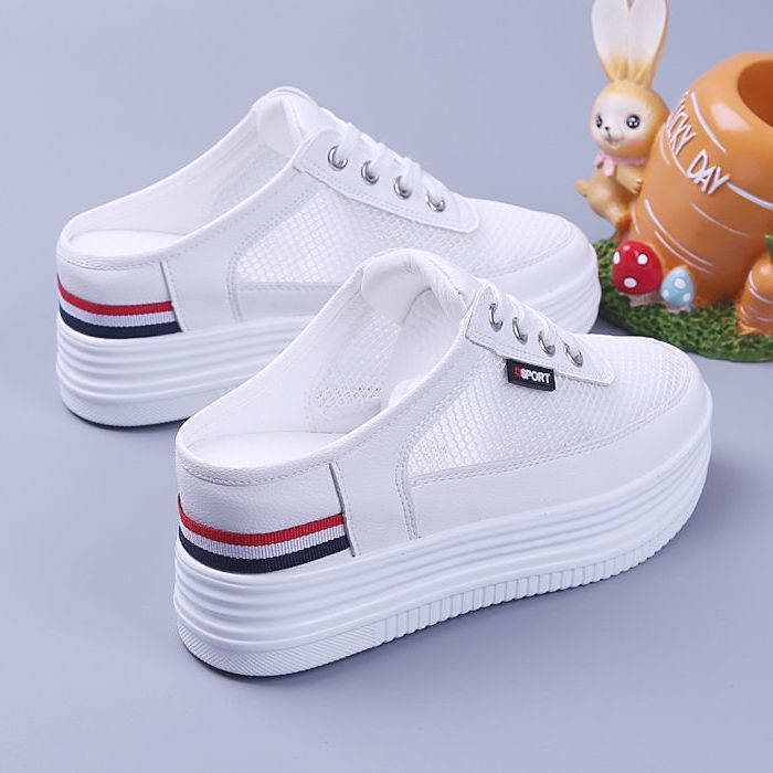 Dép đế xuồng Dép Bít Mũi Thiết Kế Mới Kiểu Lưới Thời Trang Xuân Hè Cho Nữ