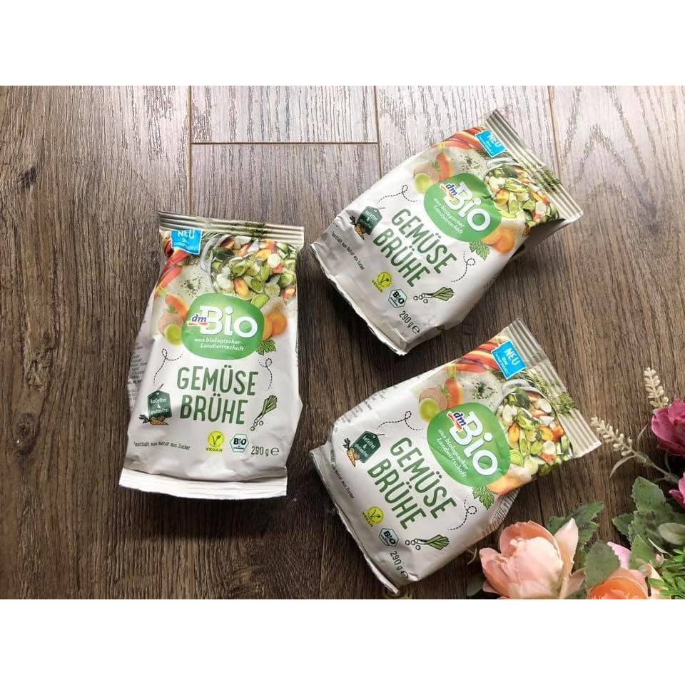 Hạt nêm rau củ Gemüsebrühe dm Bio thuần chay hữu cơ thiên nhiên 290g
