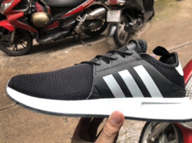 HÀNG XỊN GIÀY ADIDAS-XPLR ĐEN SỌC TRẮNG PHẢN QUANG