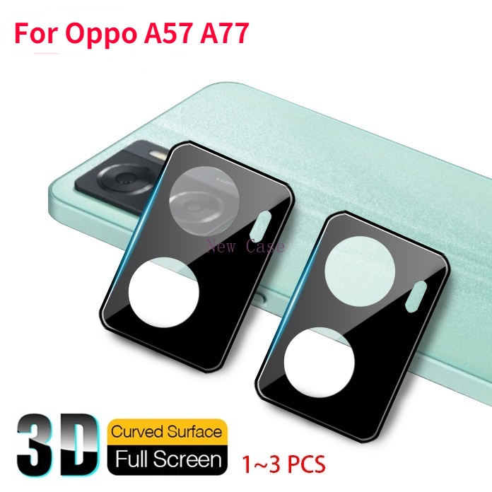 Set 3 Kính Cường Lực Bảo Vệ Ống Kính Máy Ảnh Sau 3D Cho OPPO A57 A77 A77s A96 4G 5G