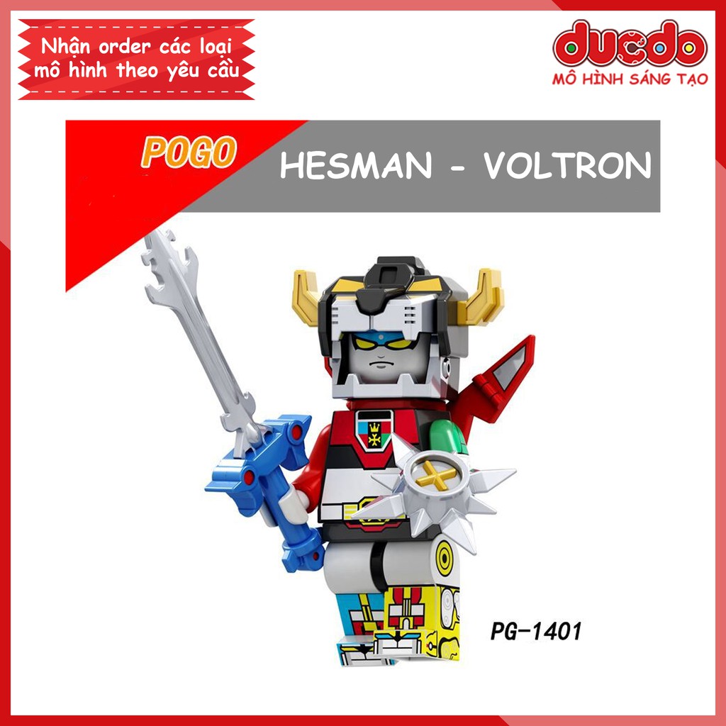 Minifigures dũng sĩ Hesman mới nhất - Đồ chơi Lắp ghép Xếp hình Mini Voltron Pogo PG 1401