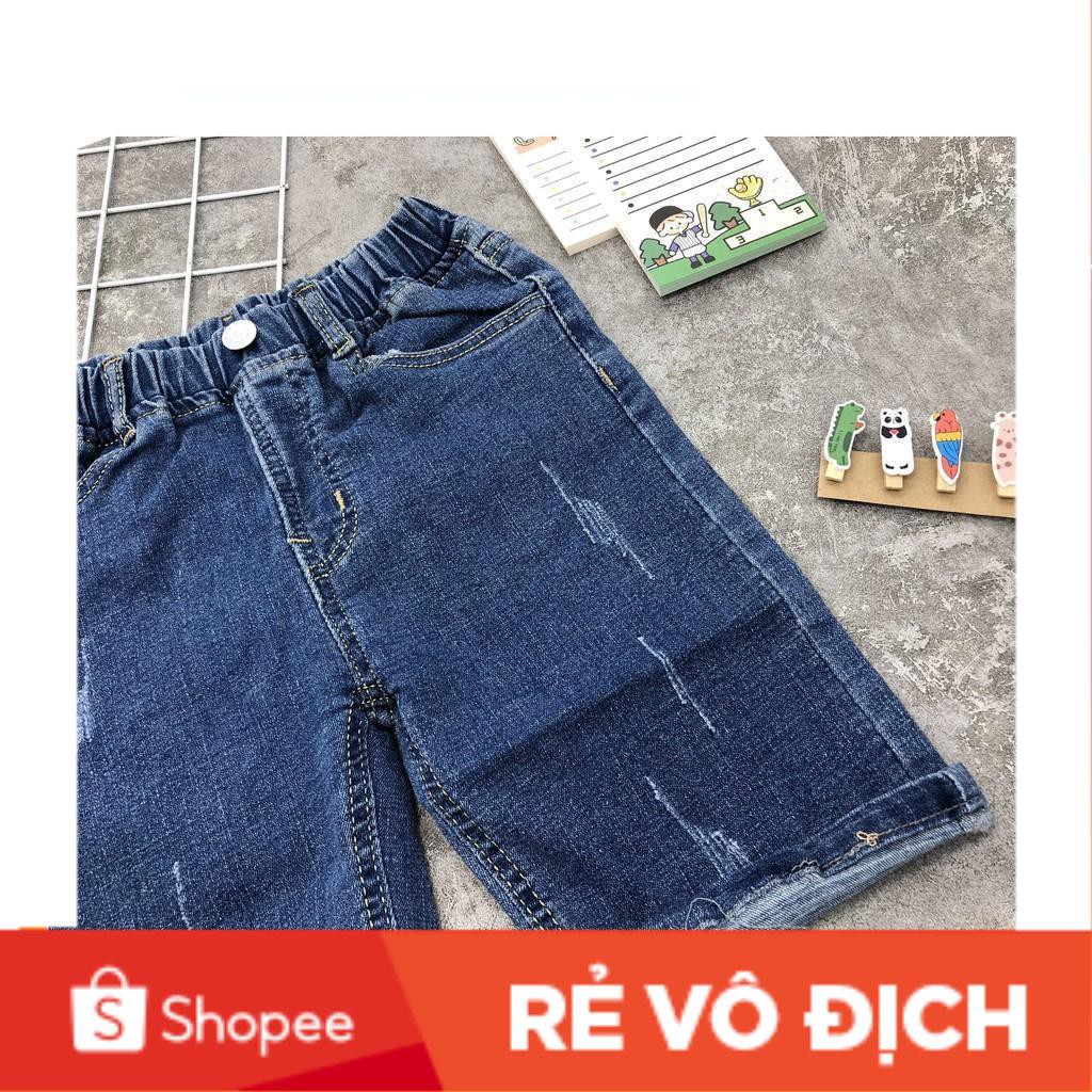 Quần bò lửng bé trai Kiddy size 2-9T. Chất bò co giãn, dễ mặc