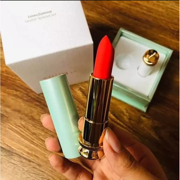 《Mua 1 tặng 1》 Son Su:m37 Losec Summa Velvet Lipstick màu số 3 Peach Coral fullsize (4g) tặng màu số 2 Deep Red minisize