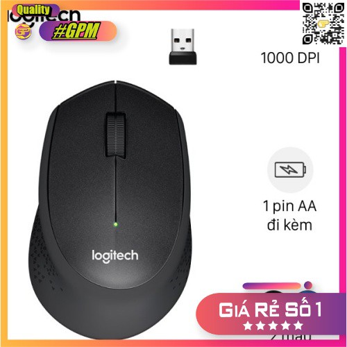 Chuột không dây Logitech M331 Silent - Hàng Chính Hãng