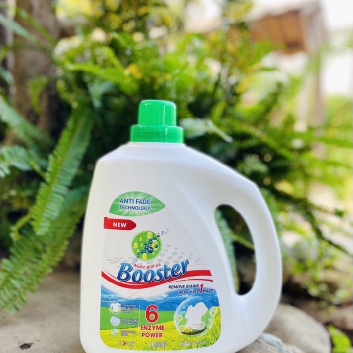 Combo 4 can nước giặt xả Booster loại 3.7kg/can, hương hoa nắng, hương lưu cực lâu