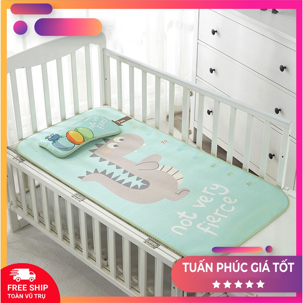 CHIẾU ĐIỀU HÒA CAO SU NON IN HÌNH 3D MỀM MẠI THOÀNG KHÍ CHO BÉ