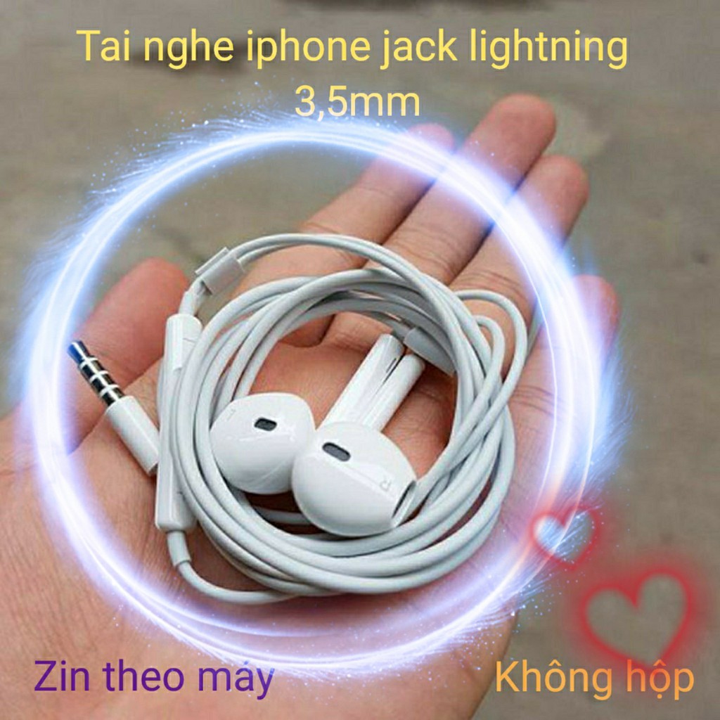 [ZIN BÓC MÁY ,KHÔNG HỘP]Tai nghe iphone jack lightning 3,5mm cho dòng 6/6s