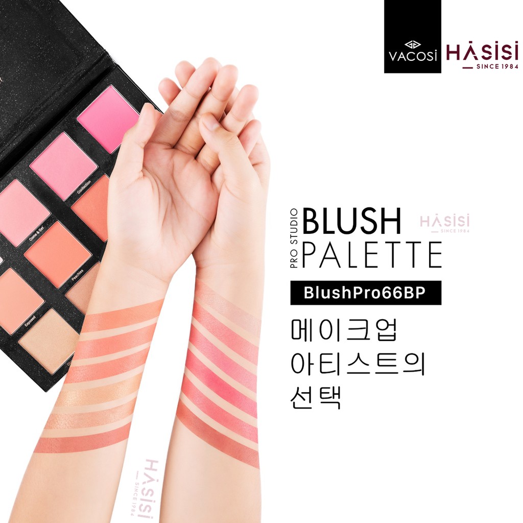 BẢNG MÁ HỒNG CHUYÊN NGHIỆP VACOSI 12 Ô - 66BP BLUSH