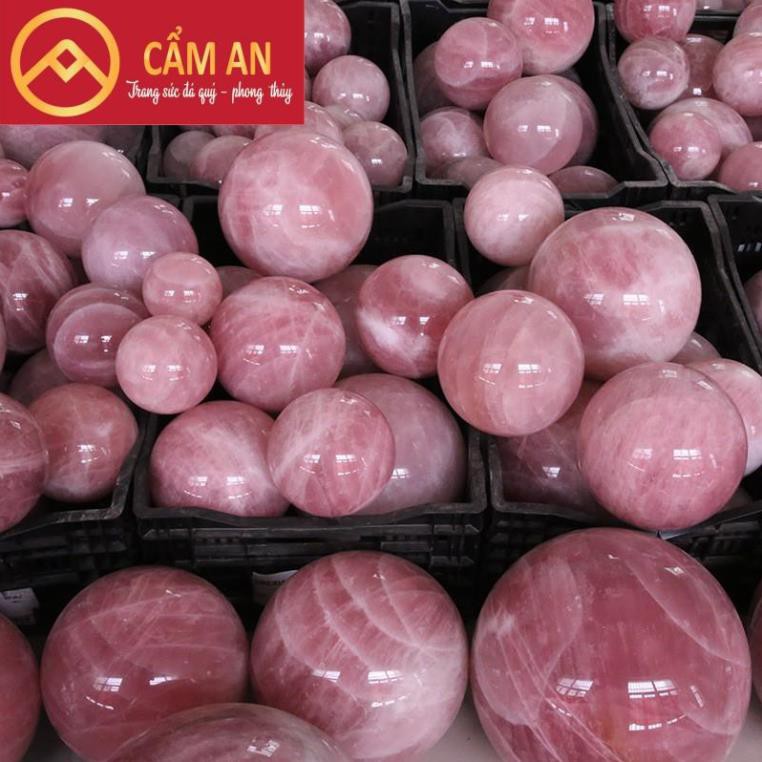 [XẢ KHO] Quả Cầu Phong Thủy T.A Hồng mạng THỔ và HỎA , Đường Kính  - Phong Thủy Cẩm An