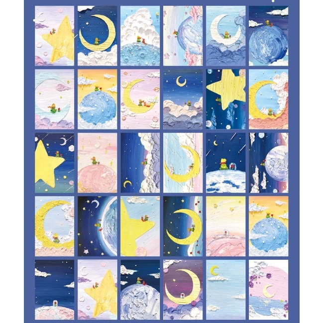 Postcard Hoàng Tử Bé 8 tấm làm quà tặng sinh nhật cho người yêu, quà Noel, thiệp quà chúc tết trang trí decor