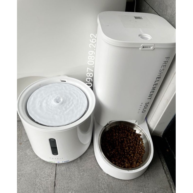 Bản Quốc Tế- Máy cho ăn Tự động Pet kit Yumshare Solo Gemini Camera Dual Hopper Fresh Element Solo cho chó mèo qua App