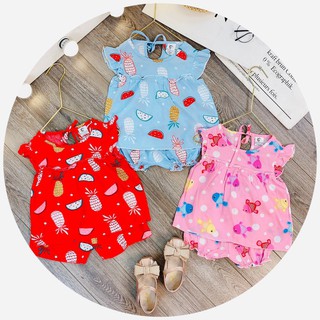 Bộ lanh bé gái đồ tole loại 1 cho bé 8-17kg