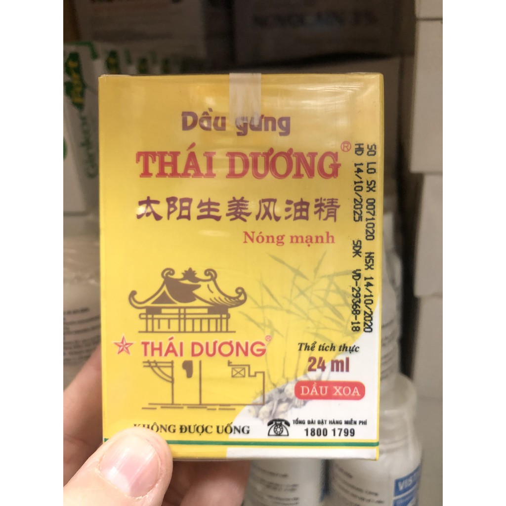 DẦU GỪNG THÁI DƯƠNG XOA BÓP NÓNG lọ 6ml, 24ml