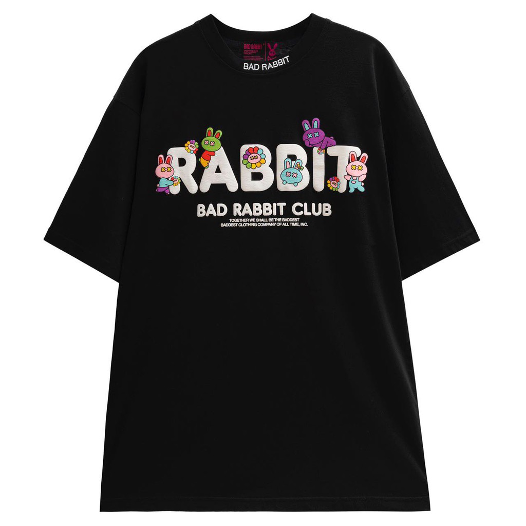 Áo Thun Unisex Bad Rabbit Club Đen 100% Cotton - Local Brand Chính Hãng