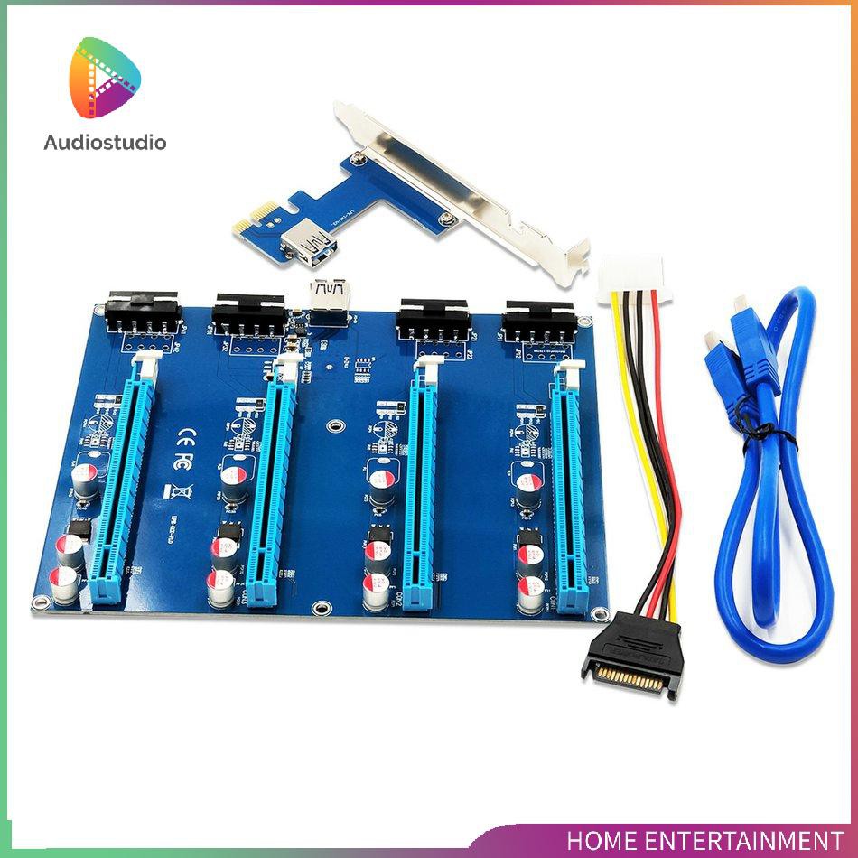 【0620】PCIe 1 To 4 PCI Express 16X Slots Riser Card PCI-E 1X To External Adapter
