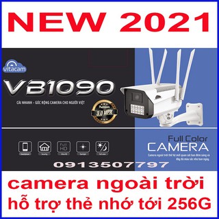 CAMERA NGOÀI TRỜI IP VITACAM VB1090 - 2MPX ULTRA HD 1080 - ĐÈN STARTLIGHT QUAN SÁT MÀU NGÀY ĐÊM