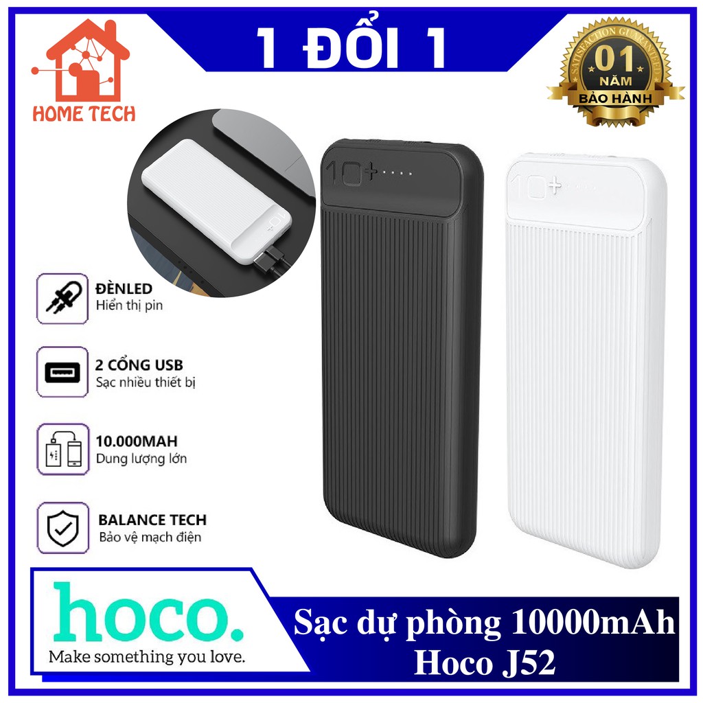 Pin Sạc Dự Phòng 10000mAh Hoco J52 Chính hãng