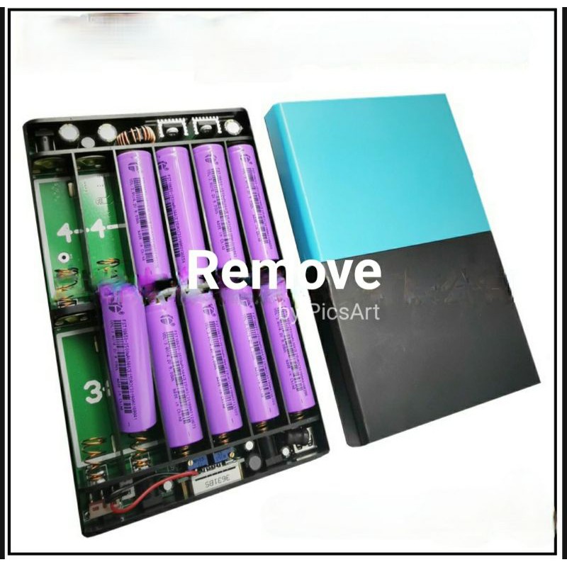 Box sạc laptop lắp 12 pin 18650 có lò so hỗ trợ sạc nhanh QC3.0 bảo hành 6 tháng