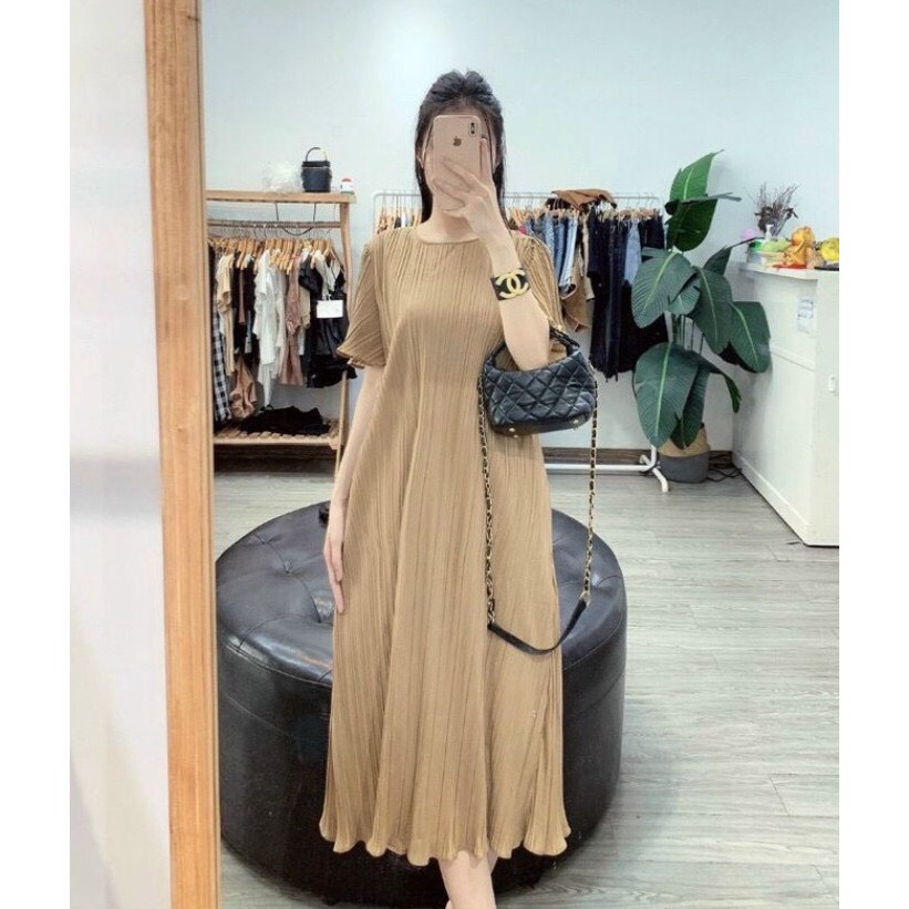 Váy bầu xếp ly dáng suông mát mịn 3