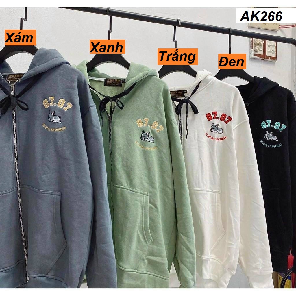 Áo Hoodie thun nỉ khóa kéo AK266