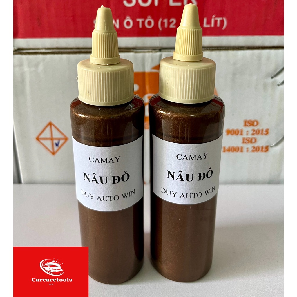 Camay màu nâu đỏ - Sơn xe máy đóng chai 100g và 50g