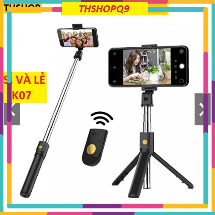 Gậy Chụp Ảnh 3 Chân Bluetooth Tripod K07, Có Remote Điều Khiển-THS