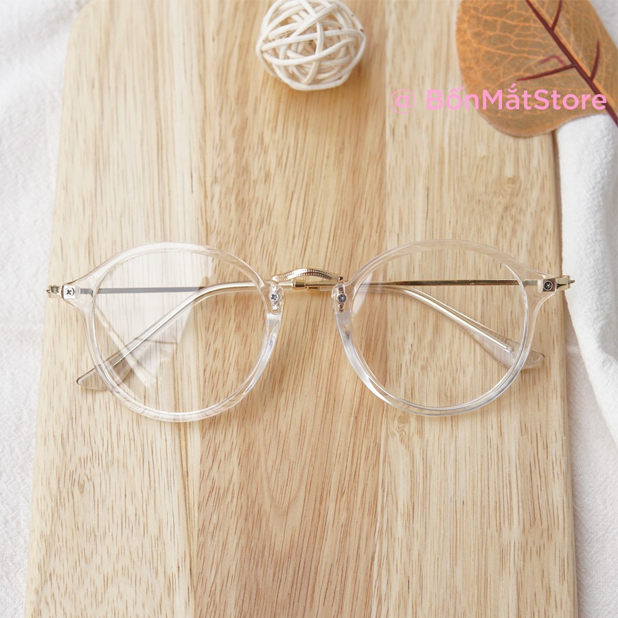 Gọng Kính Cận Tròn Vintage Càng Mảnh B969