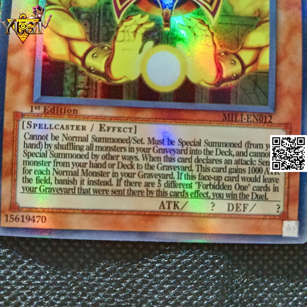 Thẻ Exodia chúa tể Ai cập có tem bạc phản quang bài hiệu ứng phản quang TẶNG Sleeves bọc bài 1458 D2 32