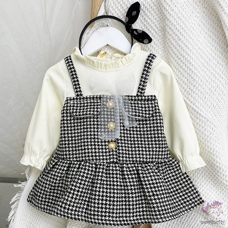 Đầm Công Chúa Phối Ren Thắt Nơ Phong Cách Hàn Quốc Cho Bé Gái