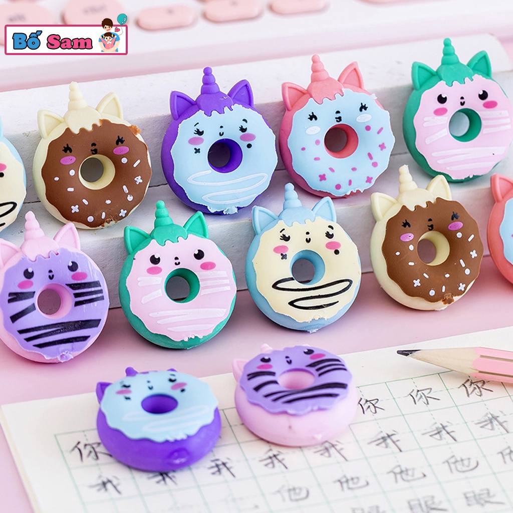 Gôm tẩy bút chì hình bánh rán dễ thương cute siêu sạch cho học sinh Shop Bố Sam