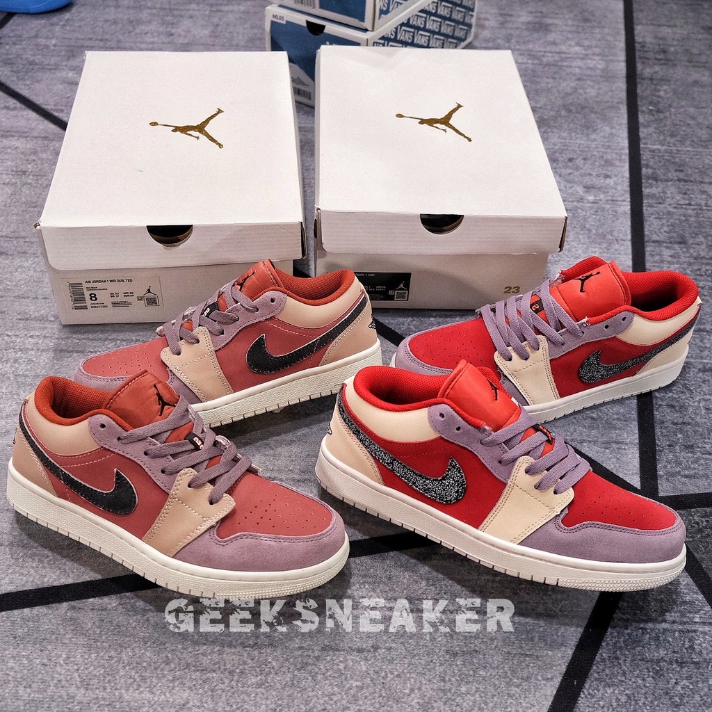 [GeekSneaker] Giày Thể Thao | Sneaker Cổ Thấp - Jordan 1 Low  - Đậu Đỏ