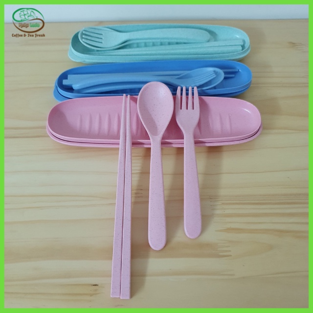 Set Đũa Muỗng Nĩa Cá Nhân Cao Cấp Hahulado Bộ Dụng Cụ Cá Nhân Nhiều Màu Kèm Hộp Đựng Tiện Lợi